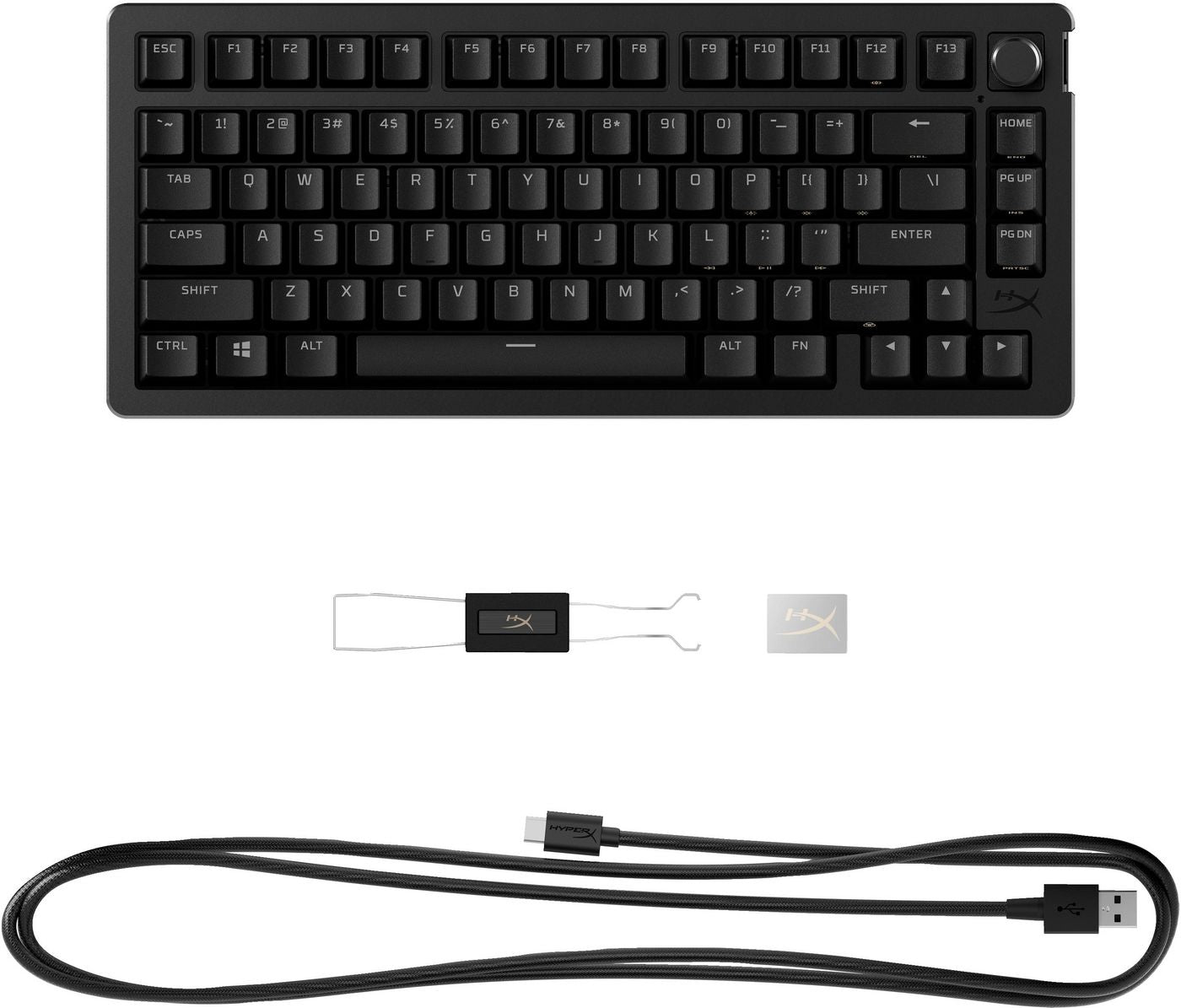 HyperX Alloy Rise 75 – Gaming-Tastatur 75% – mechanisch, RGB – USB – schwarz