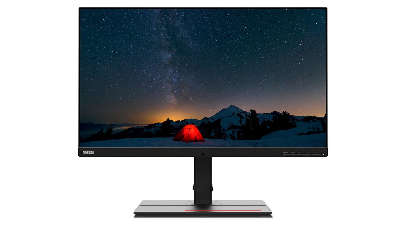 Lenovo ThinkVision P27u-20 – Monitor, 27", IPS, 60 Hz, 450 cd/m², Webcam, KVM, USB-C, VESA 100 × 100, Schwarz