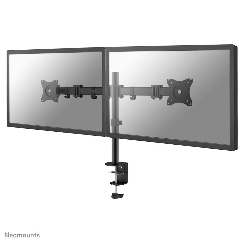 Neomounts NM-D135DBLACK – Monitorarm, Dual, Tischklemme – bis 27", VESA 75 × 75/100 × 100 mm, 8 kg