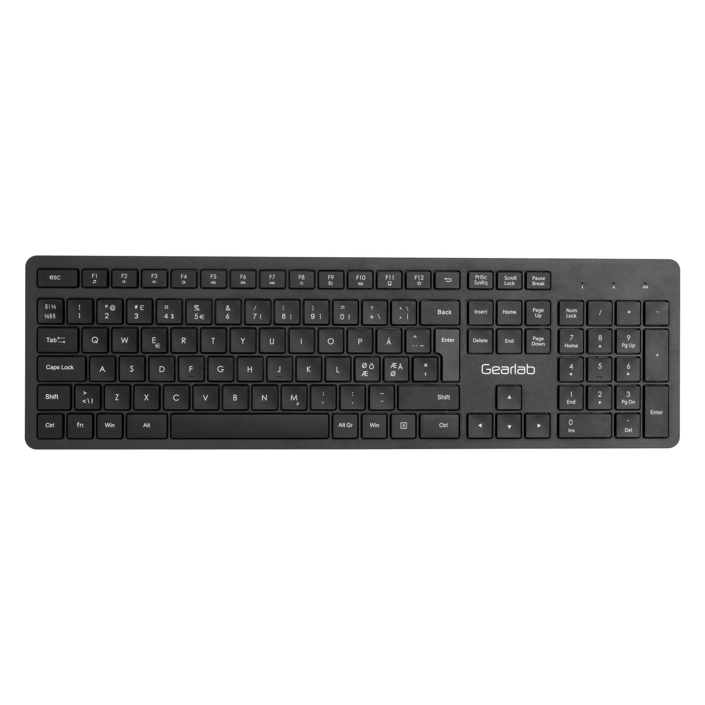 eSTUFF G220 – Tastatur – Membran – 2,4 GHz USB-A (Nano-Empfänger) – QWERTY (Nordisch) – Schwarz