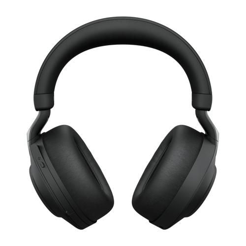 Jabra Evolve2 85 Office-Headset – On-Ear, Stereo, Kabel + BT, ANC, UC-optimiert, mit USB-A-Dongle, Schwarz
