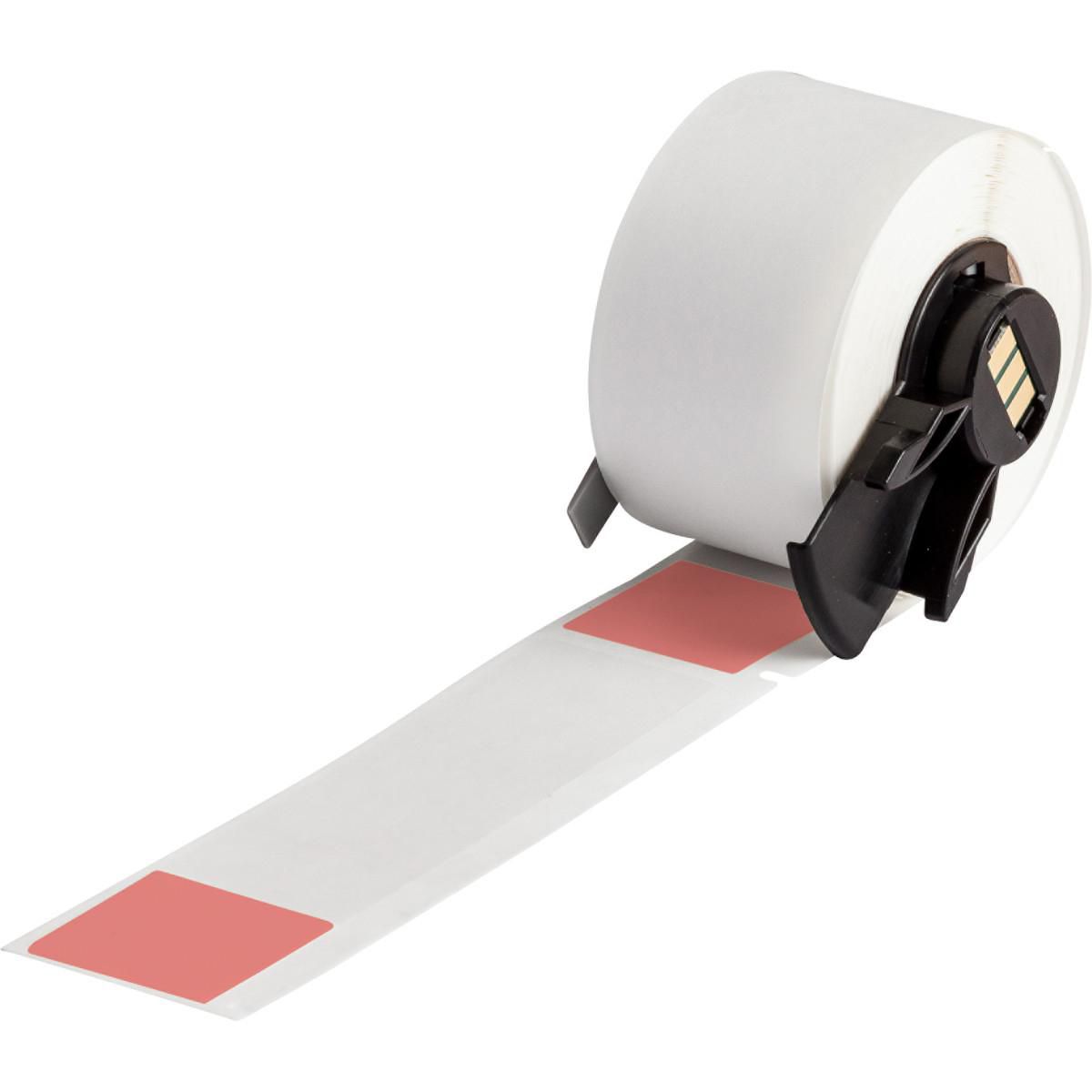 Brady Etiketten (Rolle) 25 × 102 mm – Vinyl, rot/transparent – permanent haftend – Thermotransfer – für M610