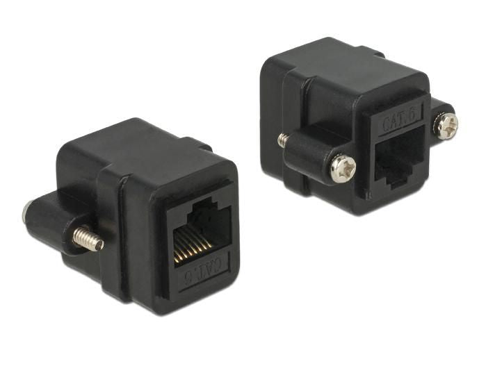 DeLOCK 85124 Adapter RJ-45 zu RJ-45 – Cat6, vergoldete Kontakte – Schwarz
