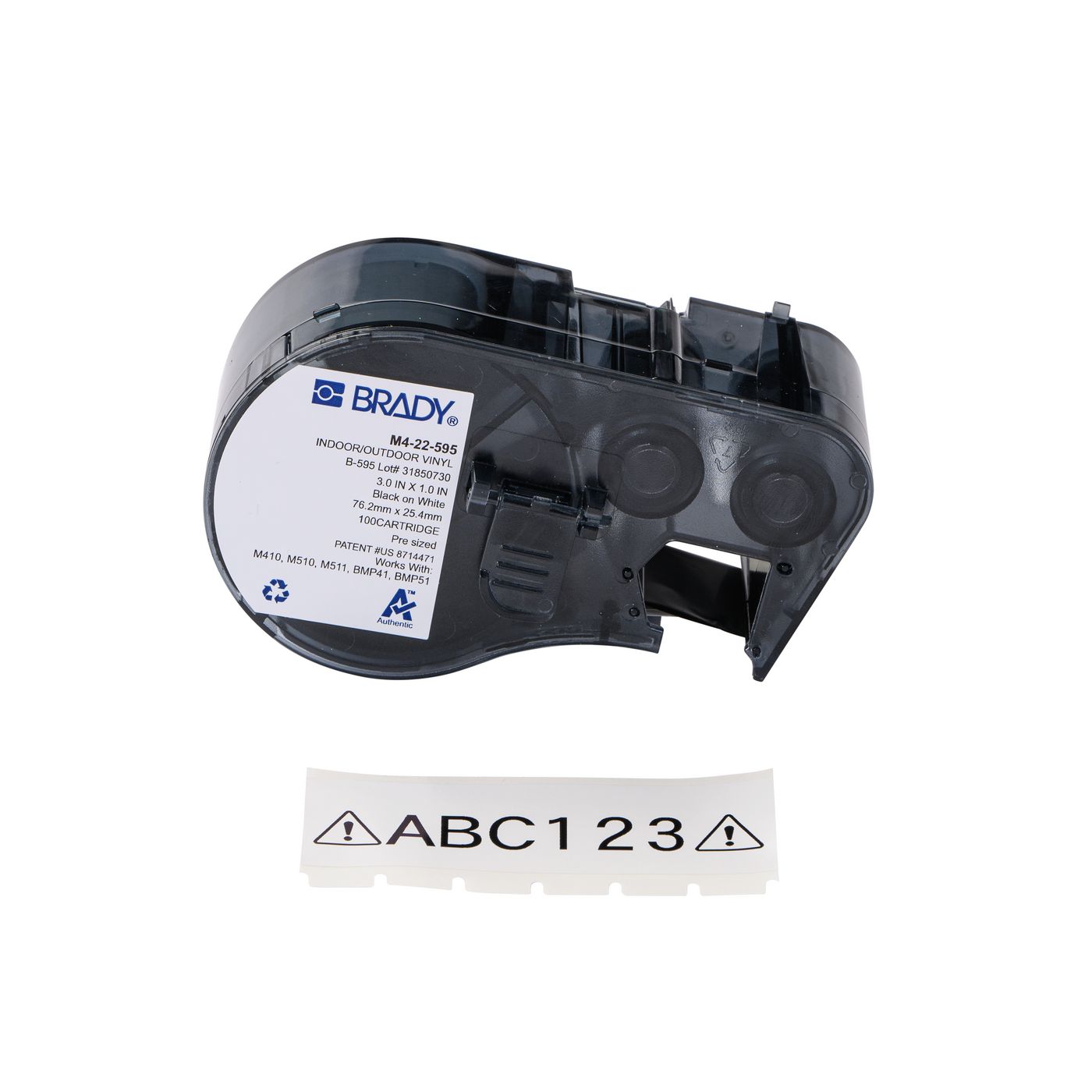 Brady M4-22-595 – Etiketten (Rolle) 25 × 76 mm – Vinyl – für M410/M510/M511