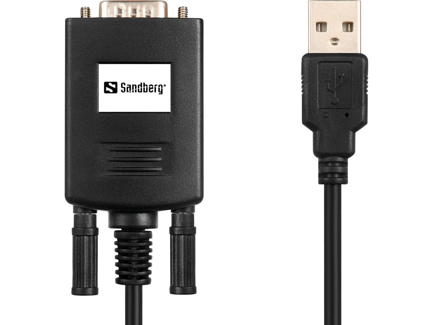 Sandberg PL-2303GT Seriell-Adapter USB zu RS-232 (9‑polig) – Schwarz