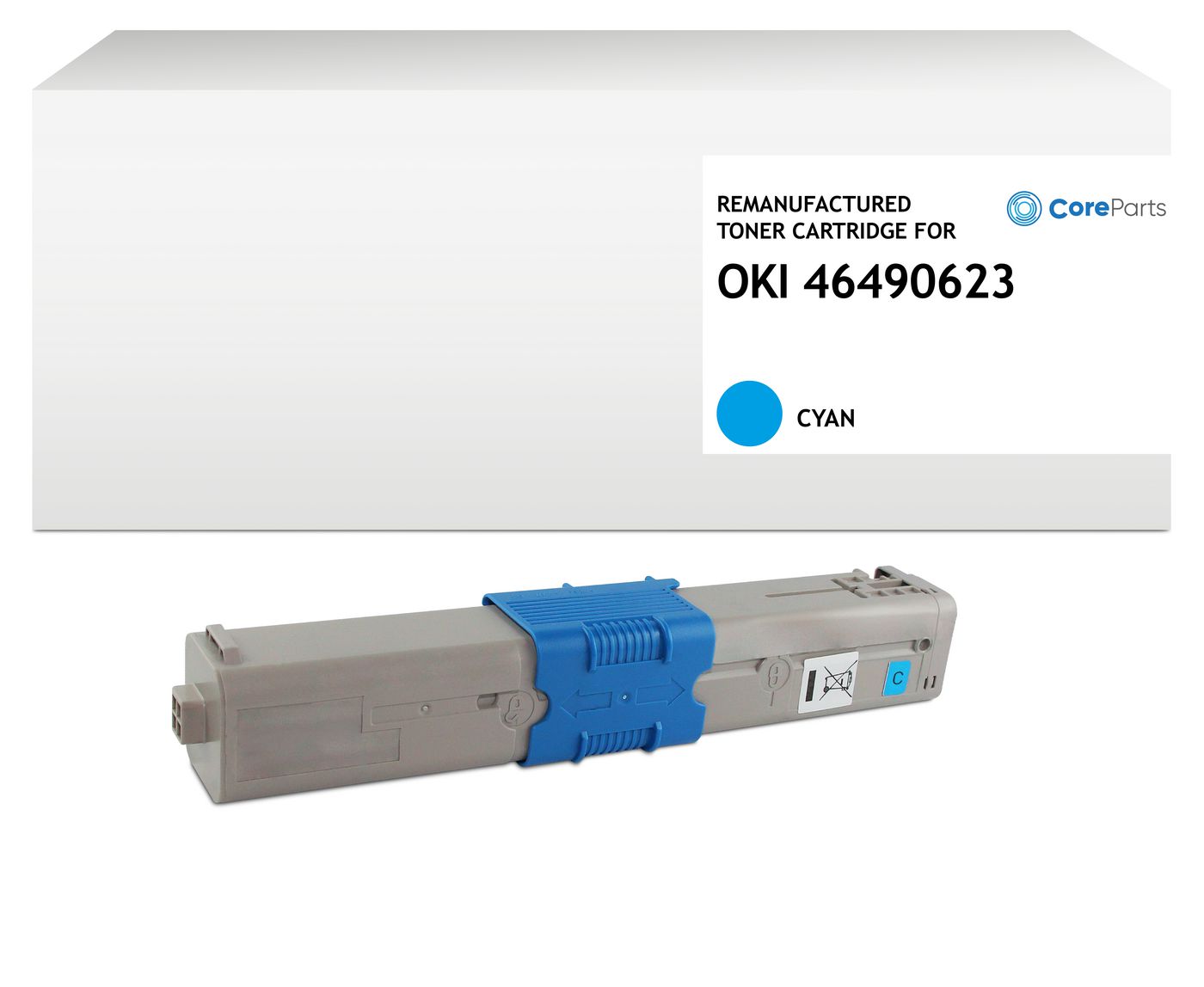 CoreParts Toner – cyan, 6000 Seiten – für OKI