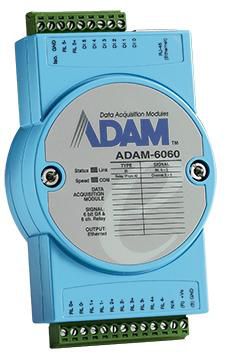 Advantech DI/O-Modul (Ethernet) – 12 Kanäle (6 DI/6 Relais), Modbus, SNMP, MQTT