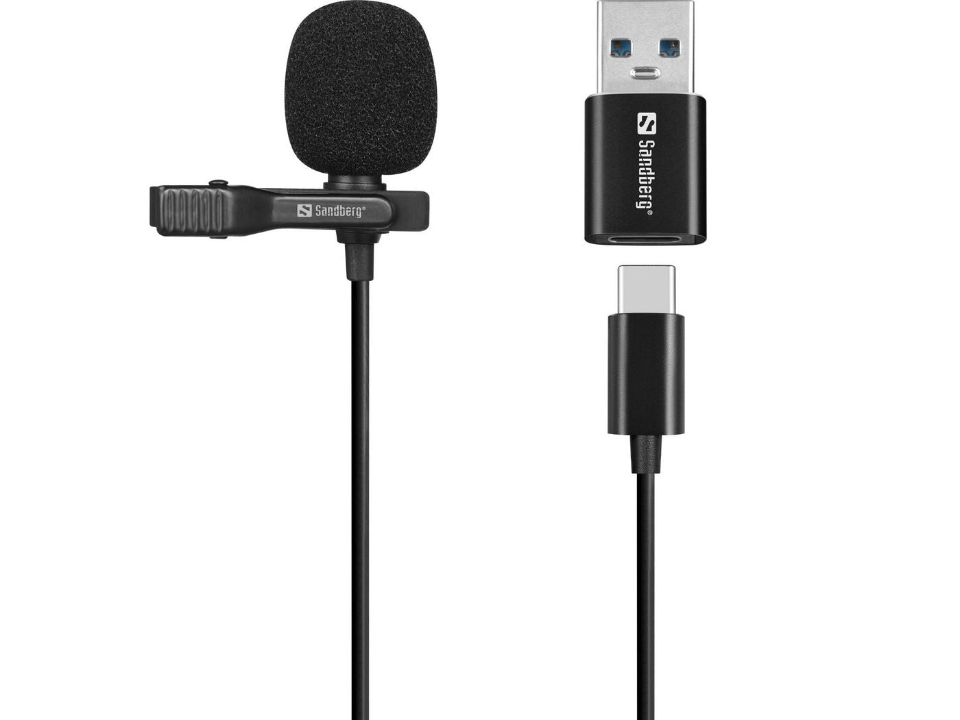 Sandberg Streamer – Lavalier-/Ansteckmikrofon, USB