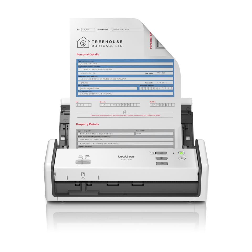 Brother Ads-1300 – Dokumentenscanner, A4, 1200 dpi