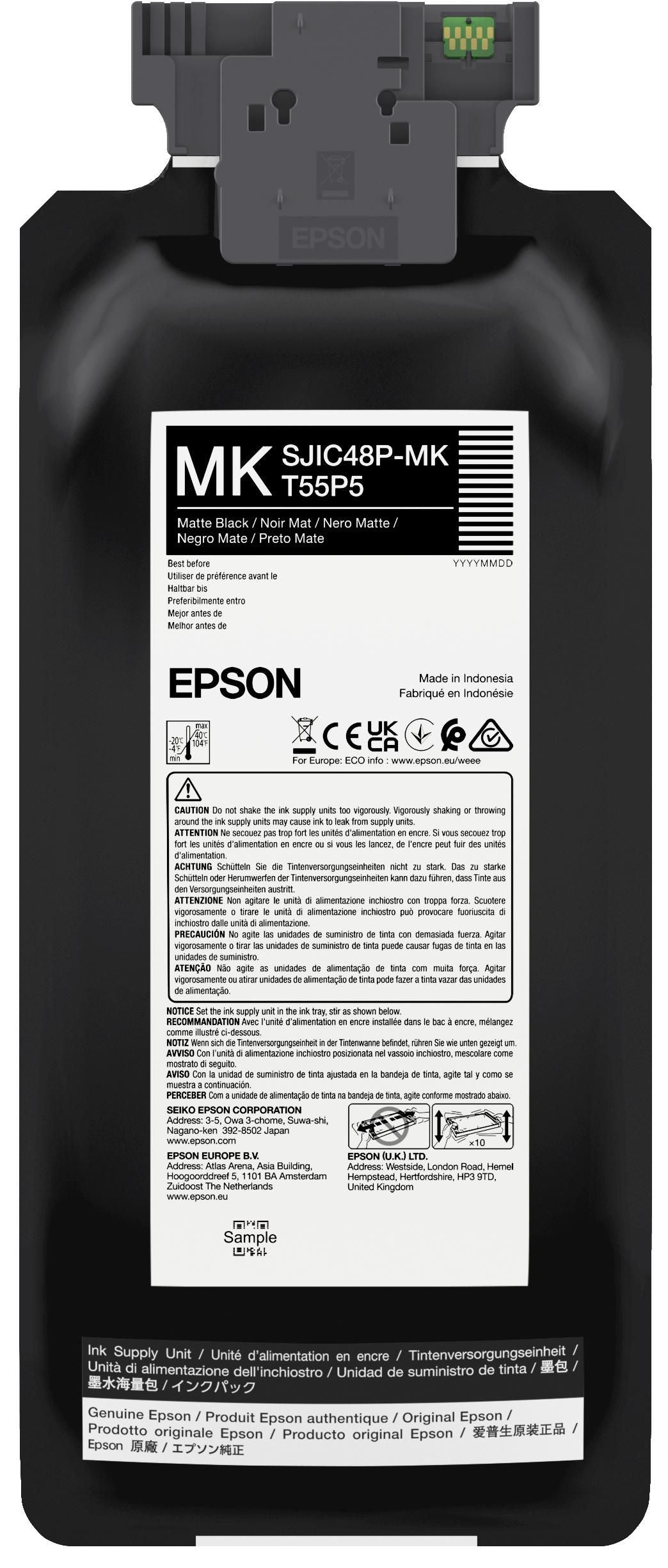 Epson Tintenpatrone SJIC48P-MK, Schwarz – für ColorWorks C8000E