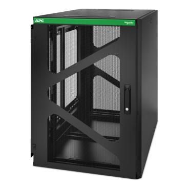 APC NetShelter WX AR118SM – 19" Wandverteiler 18U, abschliessbar, 600 × 1'037 × 889 mm, schwarz, Stahl