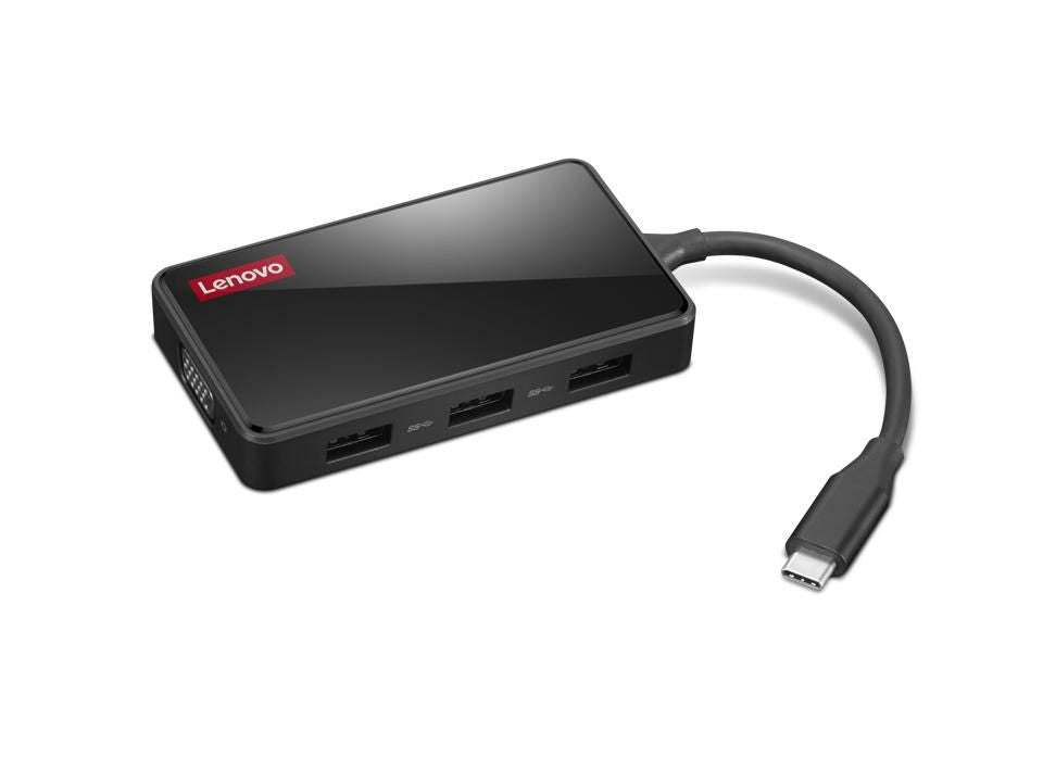 Lenovo Dockingstation – USB-C, 1× HDMI, 1× VGA, 3× USB-A, 100 W PD