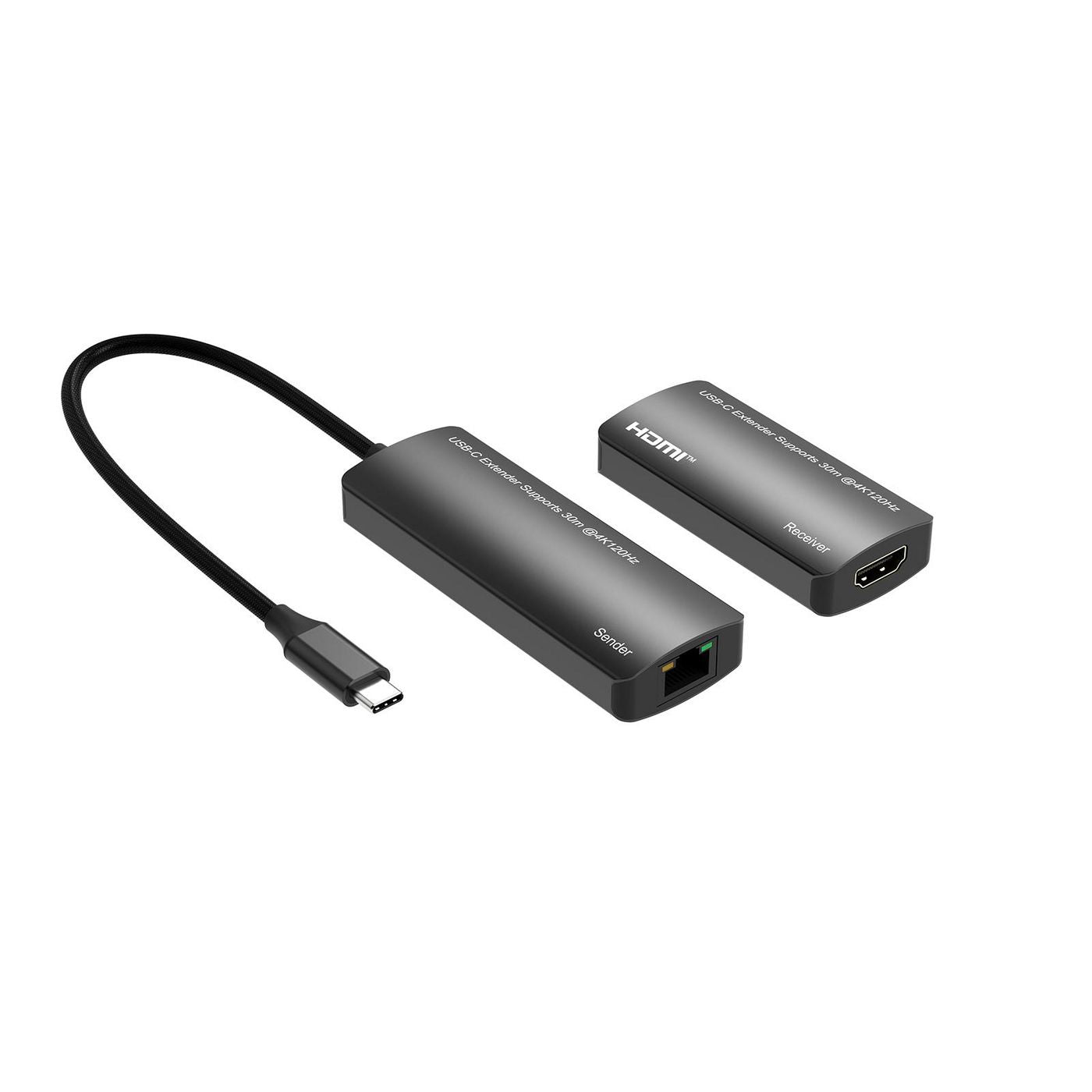 Microconnect HDBaseT Extender-Kit – bis 30 m, 4K (3840 × 2160) @ 120 Hz, über Ethernet