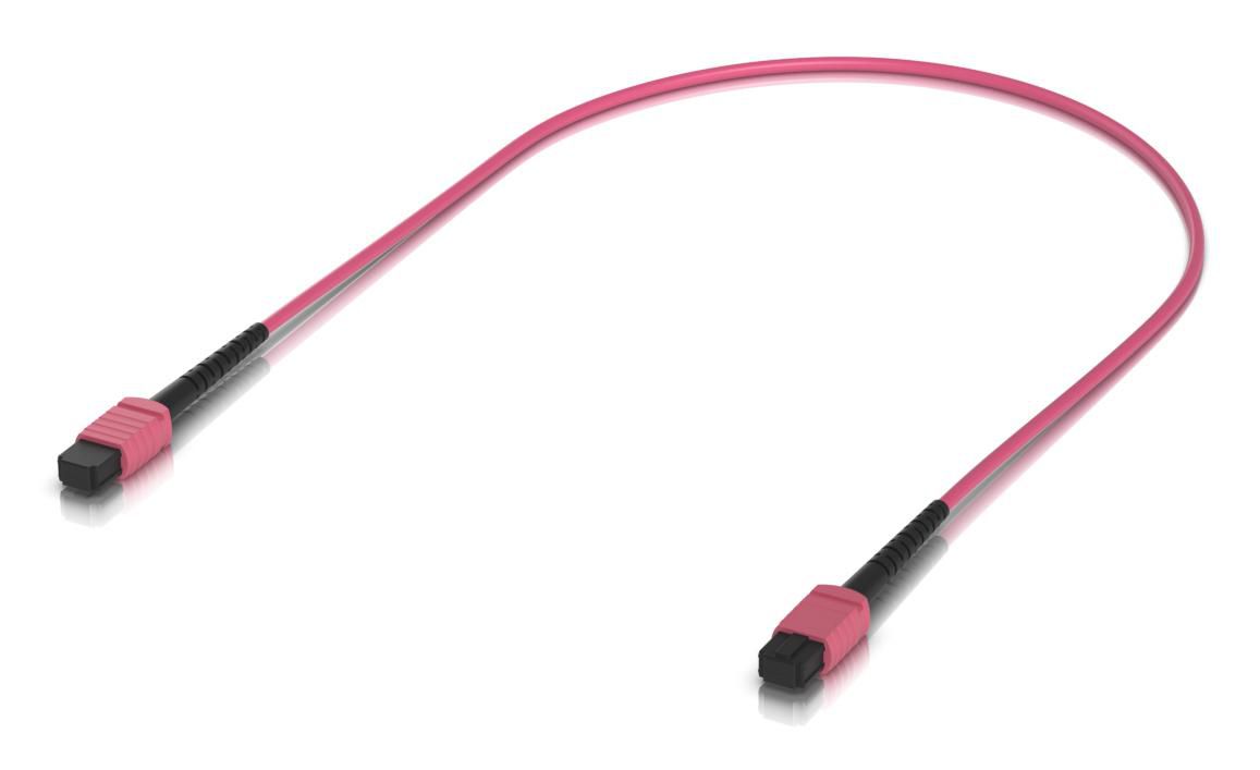 Ubiquiti LWL-Patchkabel – MPO-UPC, OM4 Multimode, 100 Gbit/s, 0,5 m, LSZH, Rosa