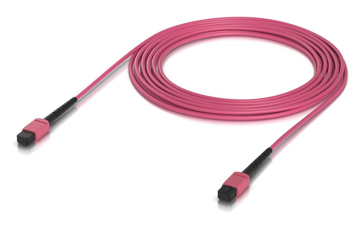 Ubiquiti LWL-Patchkabel – MPO-MPO (UPC), Multimode, 100 Gbit/s, 5 m, Rose, LSZH