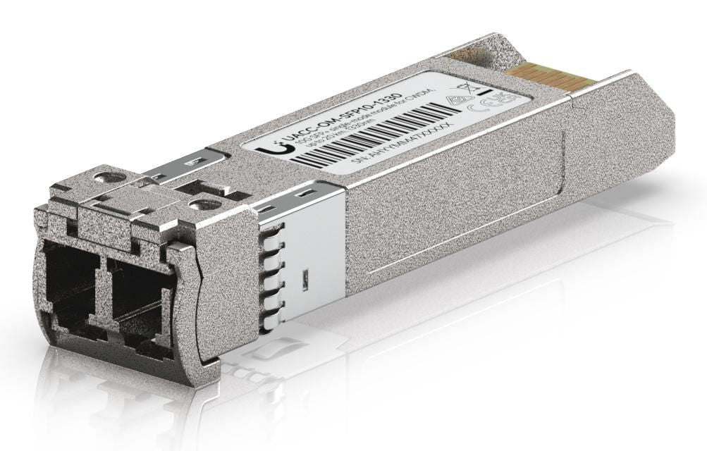 Ubiquiti SFP+ Transceiver – 11,3 Gbit/s, Singlemode, 1310 nm, 20 km, LC (UPC), CWDM – Grün/Grau