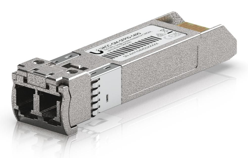Ubiquiti SFP-Transceiver – SFP+, 11,3 Gbit/s, Singlemode, 1490 nm, 20 km, LC (UPC), CWDM – Braun/Grau