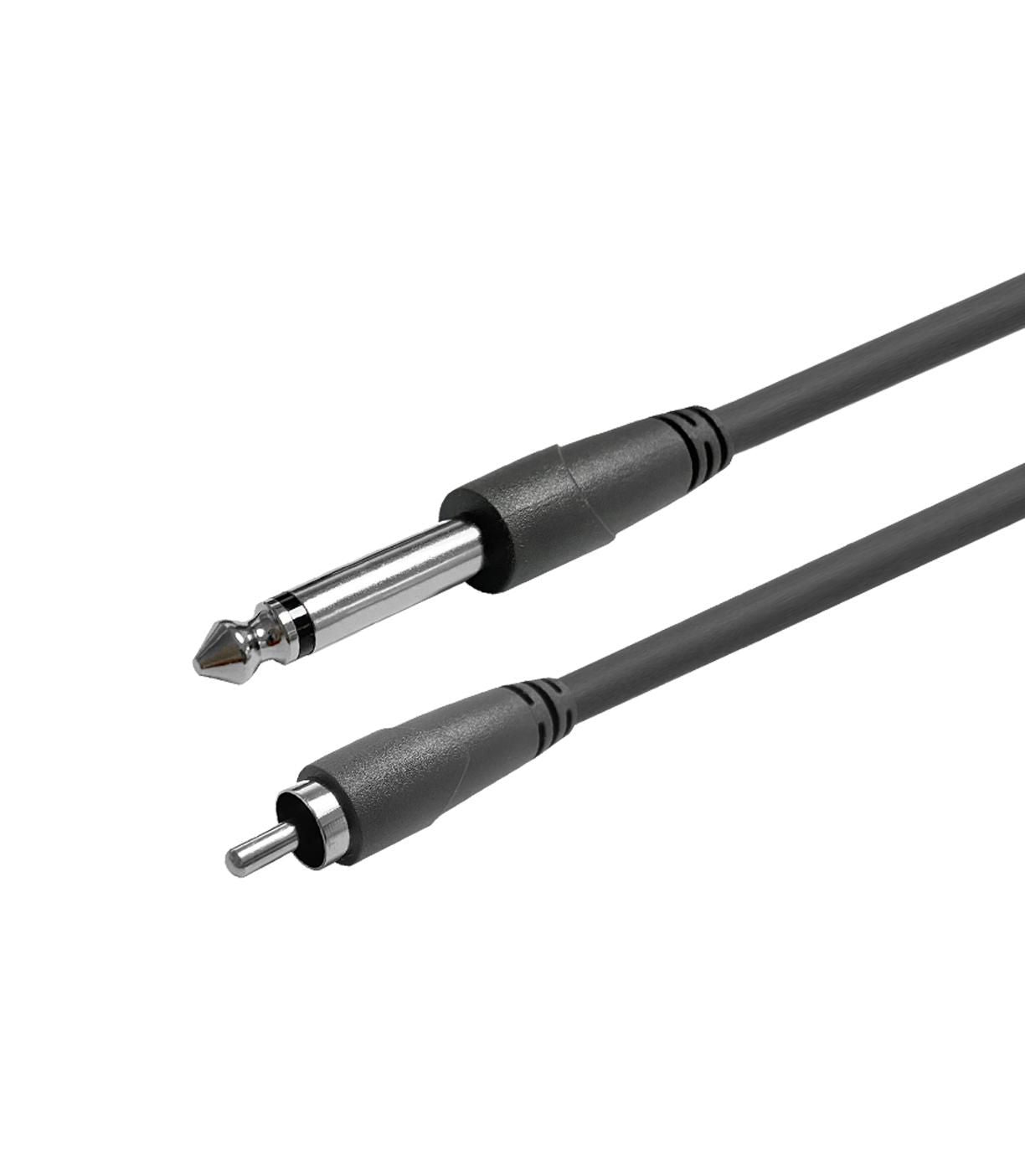 Vivolink PROAUDJACKMRCA10 Audiokabel – 6,35 mm Mono-Klinke zu RCA, 10 m, Schwarz