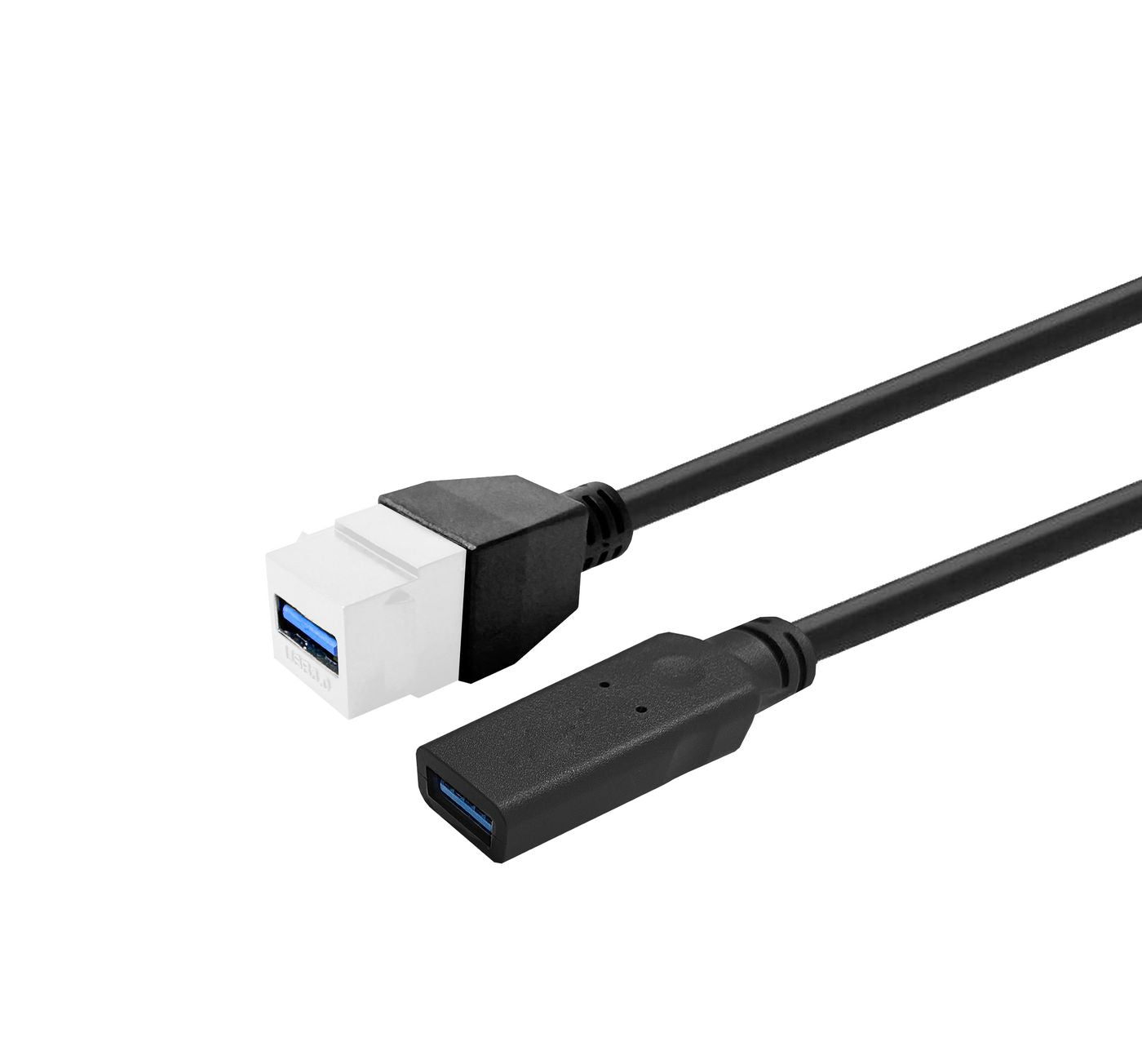 Vivolink USB-Adapter USB-A (Buchse) auf USB-A (Stecker) – USB 3.2 Gen 1 (5 Gbit/s) – Keystone – Weiss