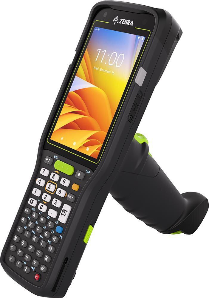 Zebra MC34 4,0" – 800 × 480 Touch, Qualcomm, 6 GB RAM, 64 GB SSD, Android, Schwarz