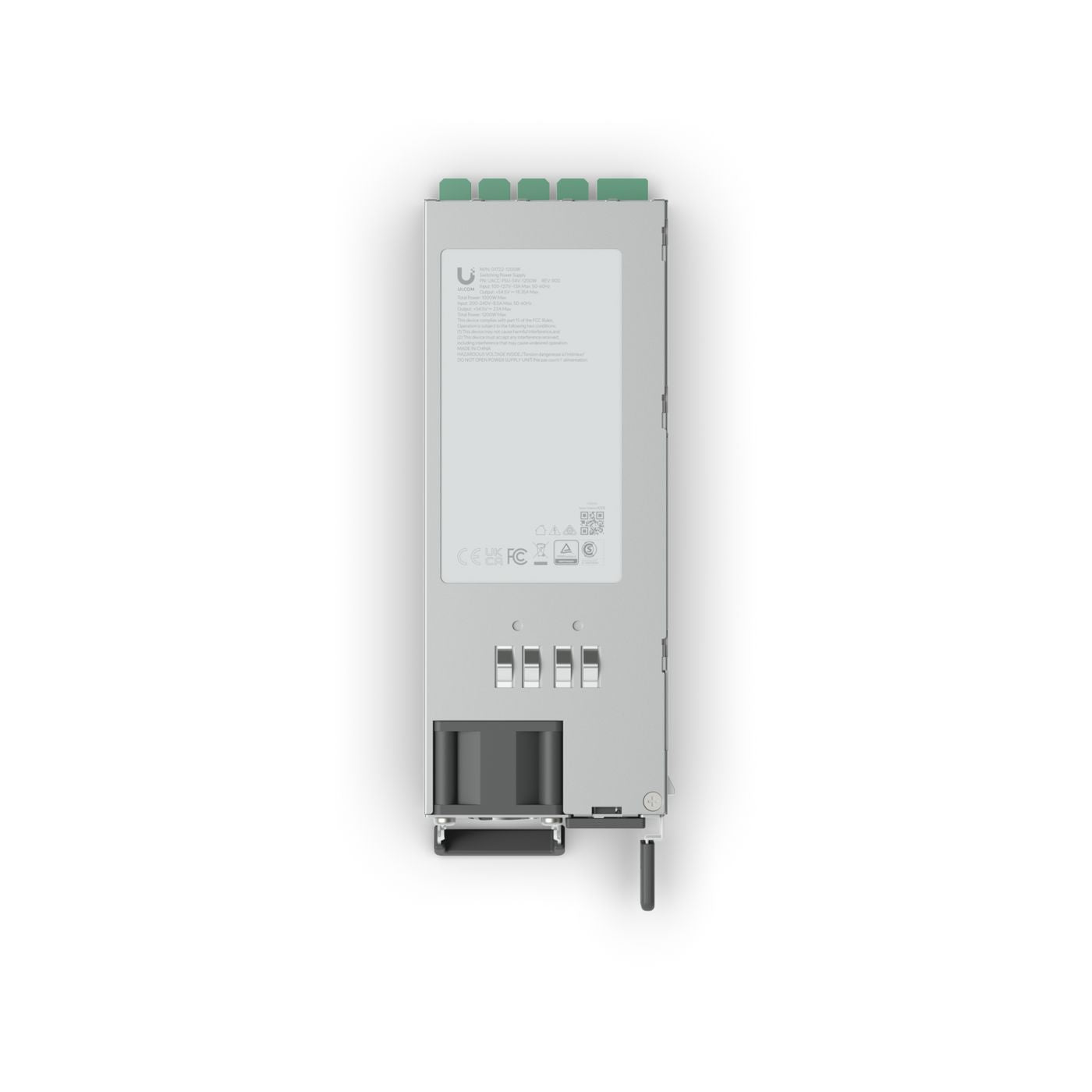 Ubiquiti UACC-PSU-54V-1200W Netzteil 1200 W – 54,5 V DC, hot-swapfähig – für ECS-24-PoE, ECS-48-PoE – grau
