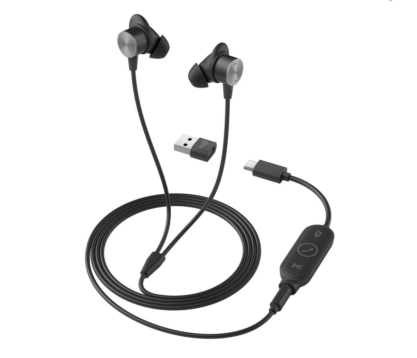 Logitech Zone Wired Earbuds UC – In-Ear Headset – Kabelgebunden – Graphit
