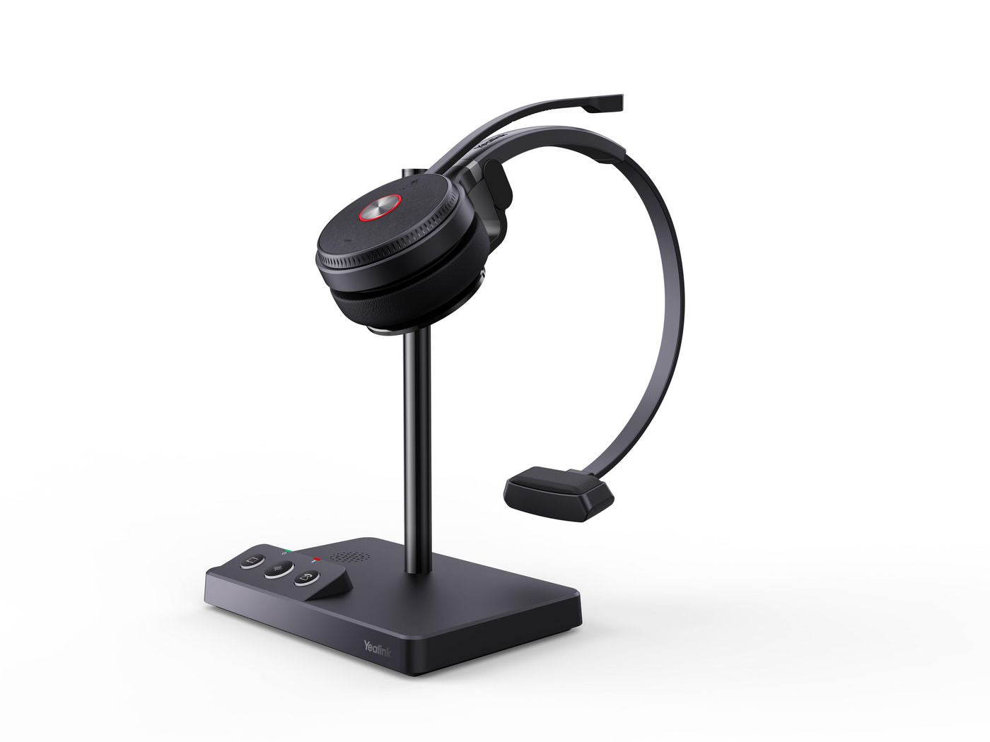 Yealink WH62 – Mono Headset – On-Ear – DECT, Basisstation, Geräuschunterdrückung – Schwarz – bis 13 h