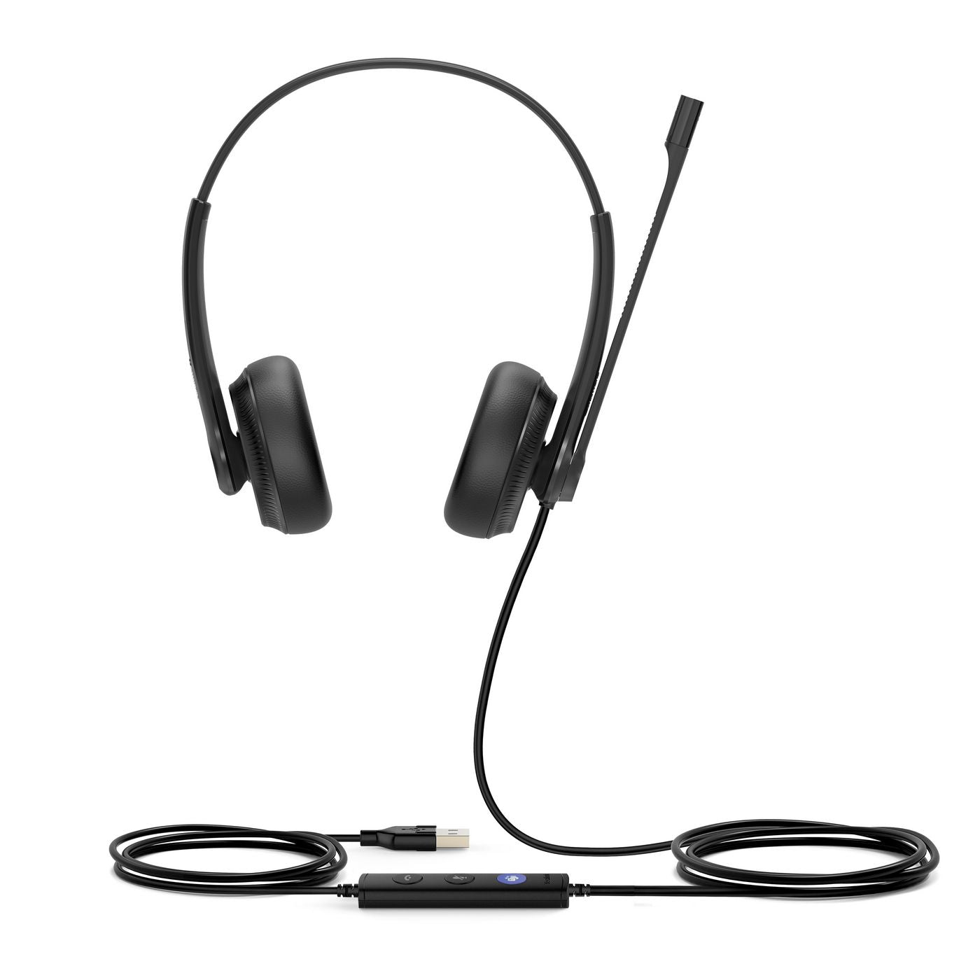 Yealink UH34 Dual Teams Office-Headset – On-Ear, Stereo, USB-A, für T41S, T42S, T46S und andere, Schwarz