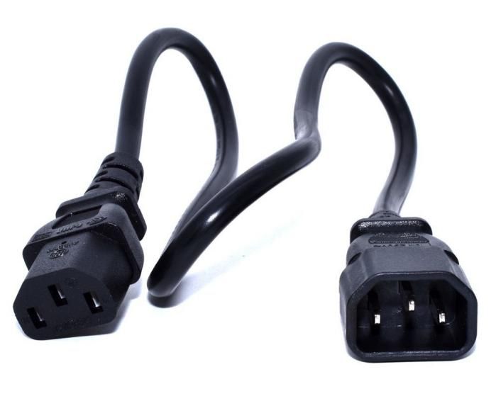 Zebra Netzkabel – IEC C13–IEC C14, 0,48 m, schwarz
