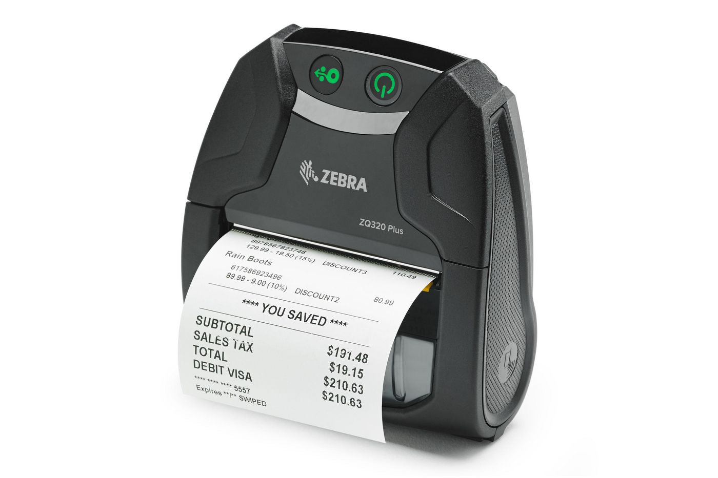 Zebra ZQ320 Plus – Mobiler Handdrucker, Thermodirekt, für den Outdoor-Einsatz, WLAN, Bluetooth