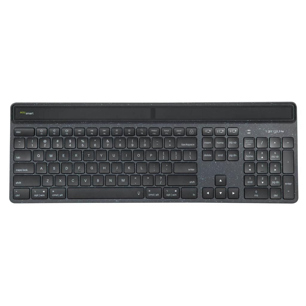 Targus EcoSmart Energy Harvesting – Tastatur – Schere – Bluetooth & 2,4 GHz – QWERTY (ES) – Schwarz