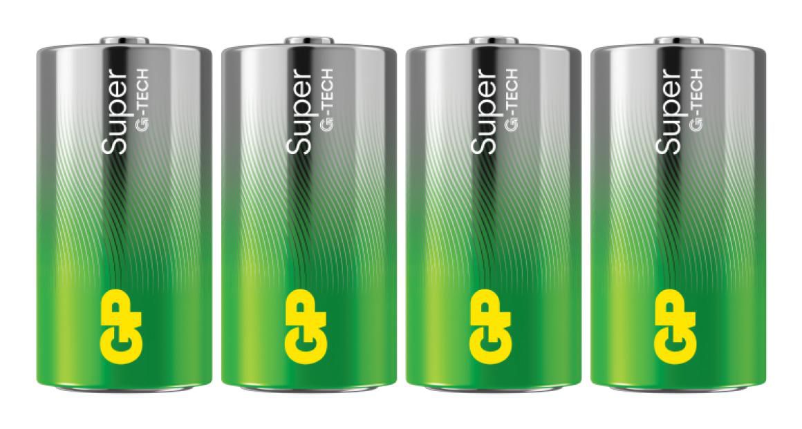 GP Batteries C Batterien, Alkaline, 1,5 V – 4 Stk.