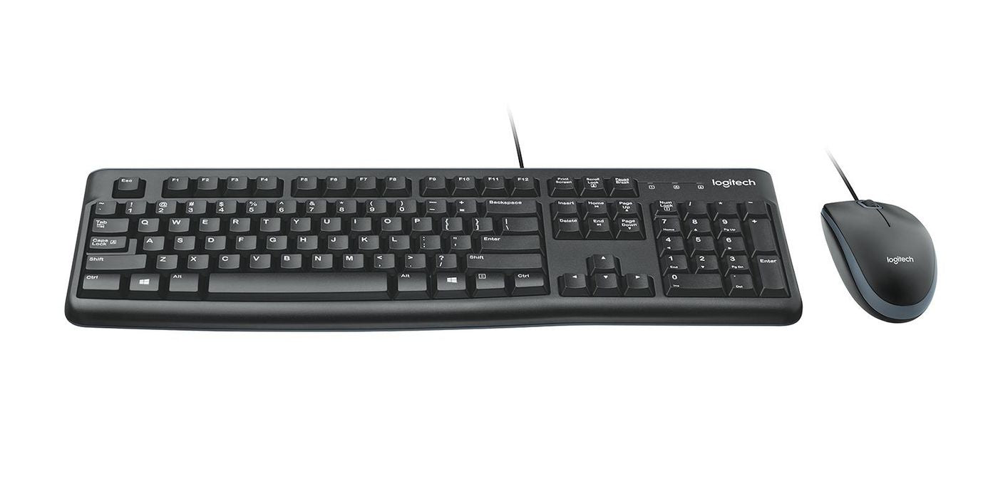 Logitech MK120 – Tastatur- und Maus-Set – kabelgebunden, USB – Griechisch – schwarz