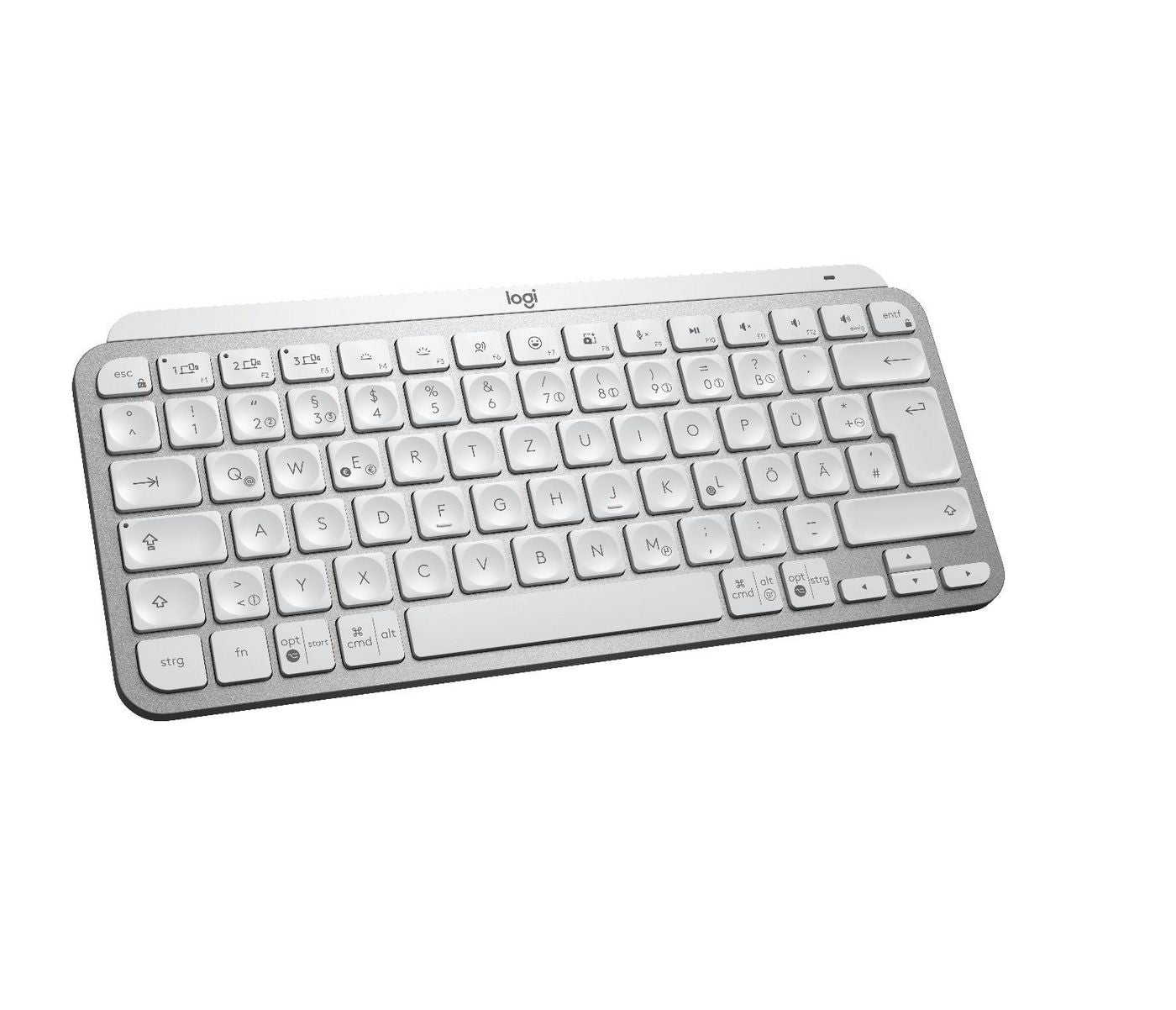 Logitech MX Keys MINI – Tastatur, kabellos (Bluetooth), DE-Layout (DE), Grau