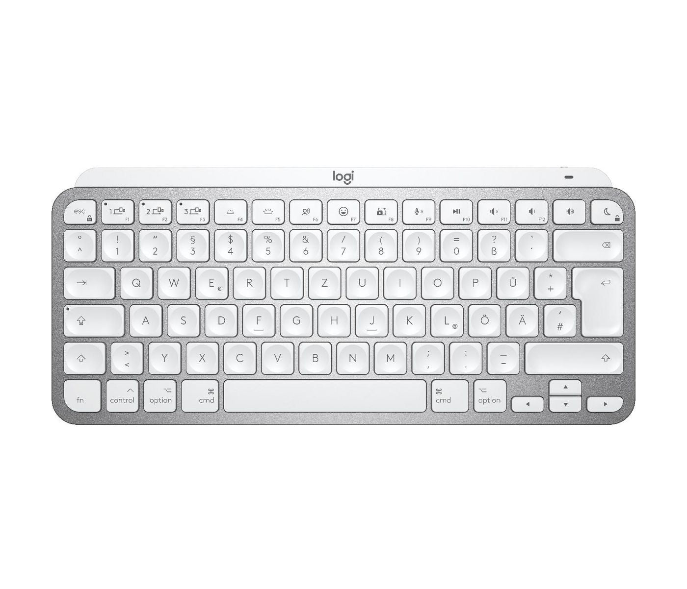 Logitech MX Keys Mini für Mac – Tastatur, kabellos (Bluetooth), DE-Layout (DE) – für macOS, iPadOS & iOS