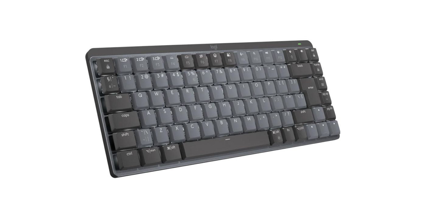 Logitech MX Mech Mini – Tastatur, kabellos, US-Layout (EN), mechanisch, beleuchtet, Grau