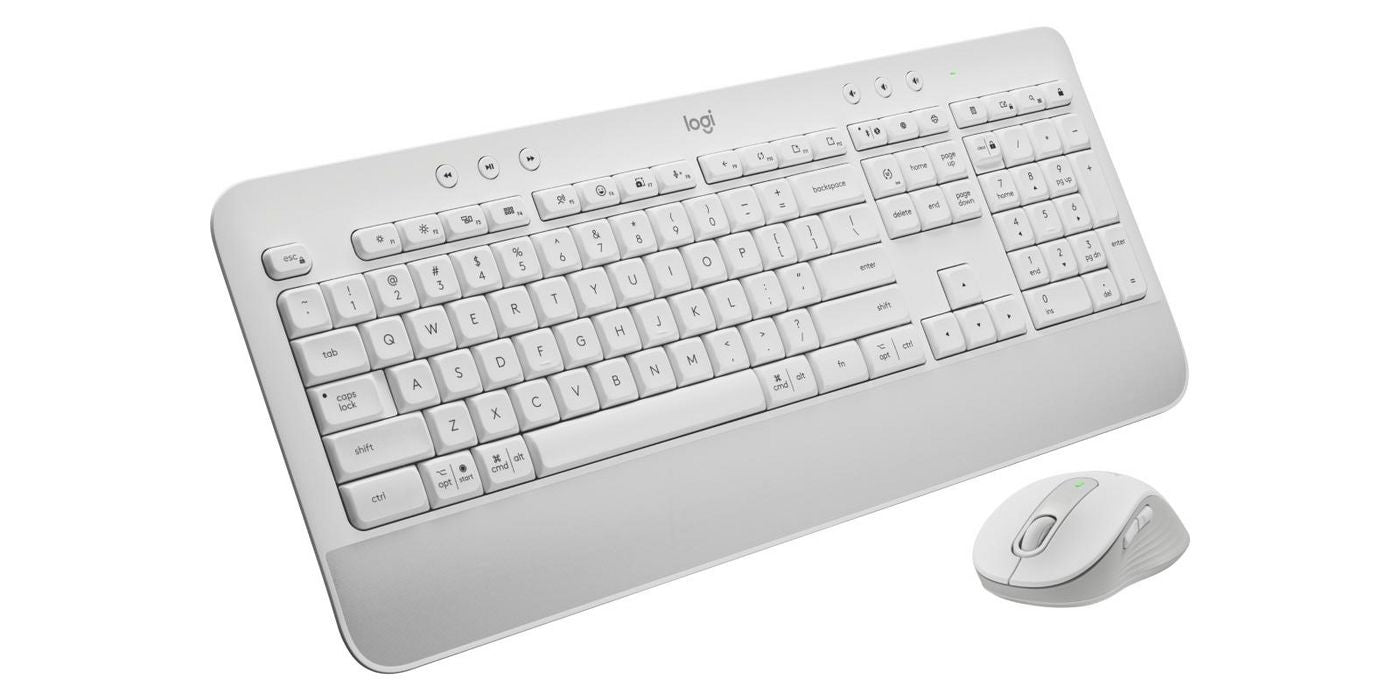 Logitech Signature MK650 – Tastatur, kabellos (Bluetooth), US-Layout (EN), Weiss