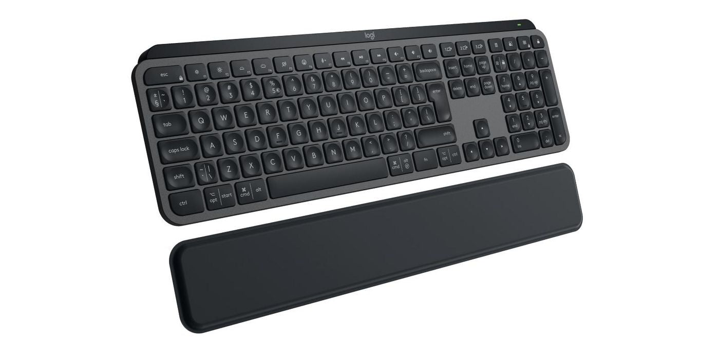 Logitech MX KEYS S – Tastatur, US-Layout (EN), mit Handballenauflage, Graphit