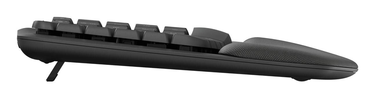 Logitech Wave Keys – Ergonomische Tastatur – Membran – Bluetooth & 2,4 GHz (Logi Bolt) – QWERTY (Nordisch)
