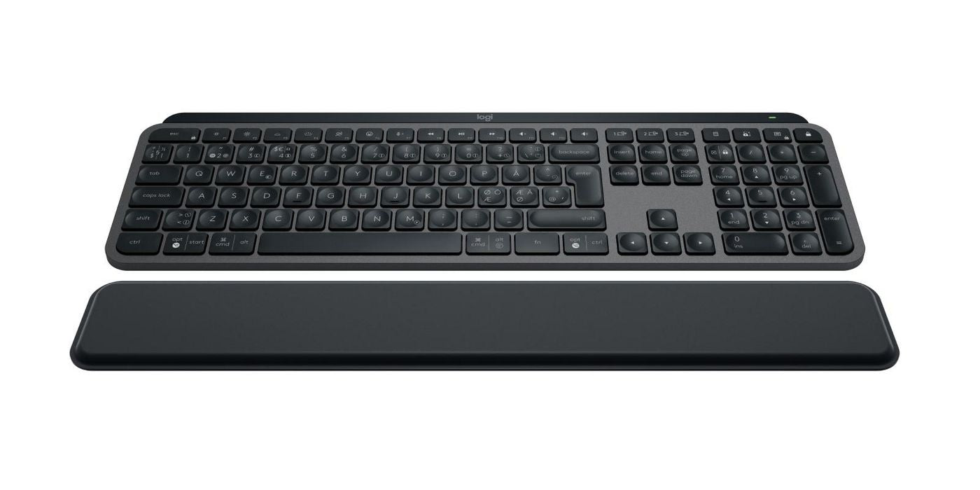 Logitech MX Keys S – Tastatur, kabellos (Bluetooth), mit Handballenauflage, Dunkelgrau