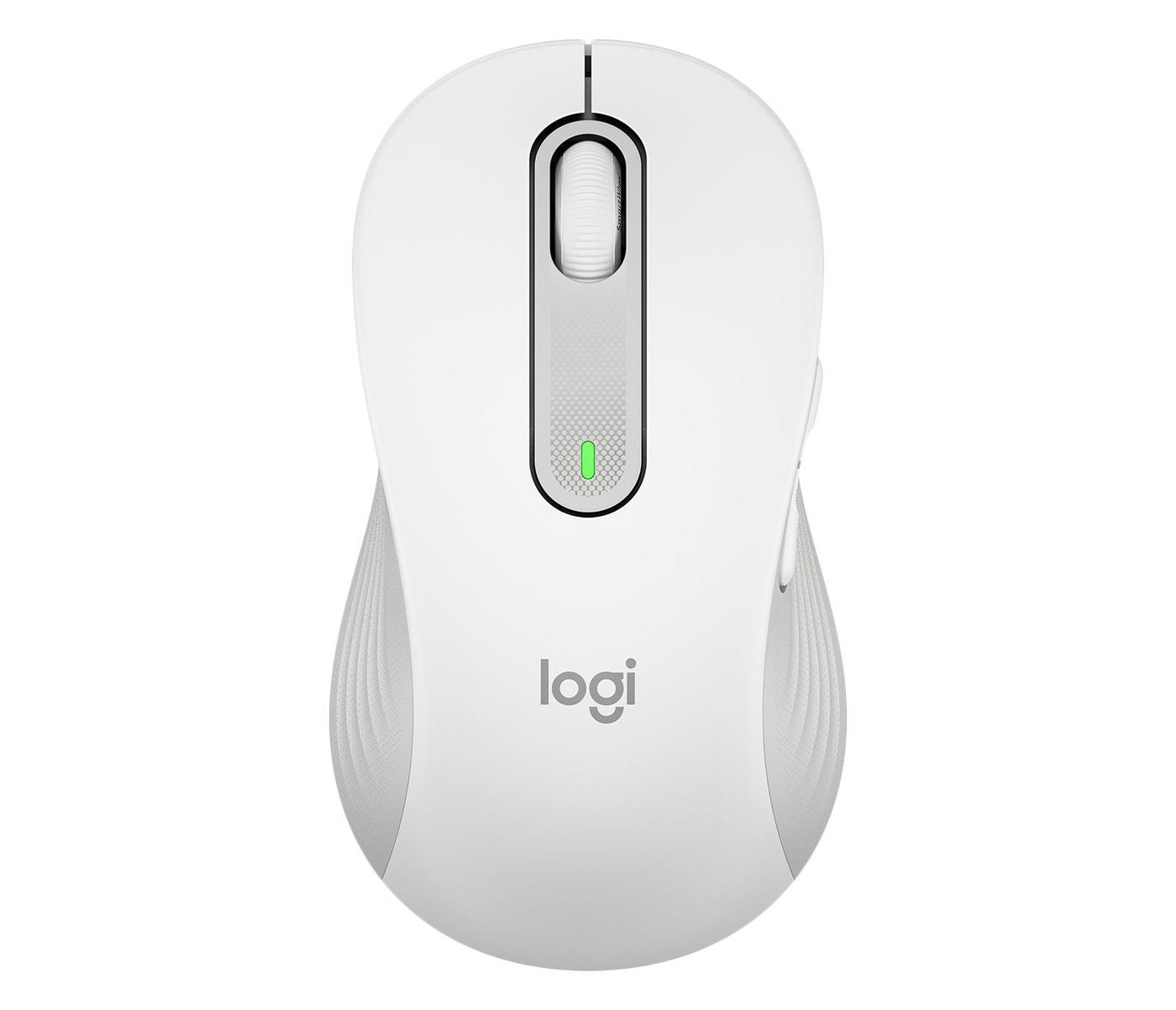 Logitech M650 L Maus – kabellos, für Linkshänder, für Handflächen L, weiss