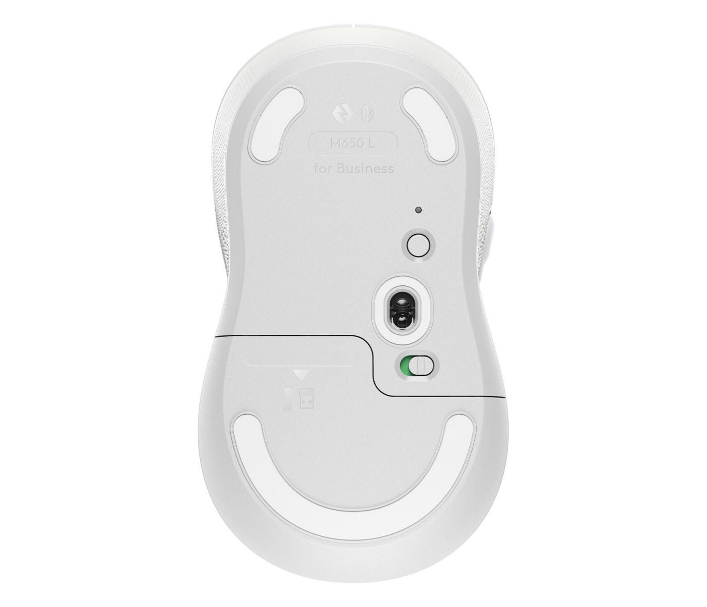 Logitech Signature M650 L Maus – kabellos, für Rechtshänder, Off-White