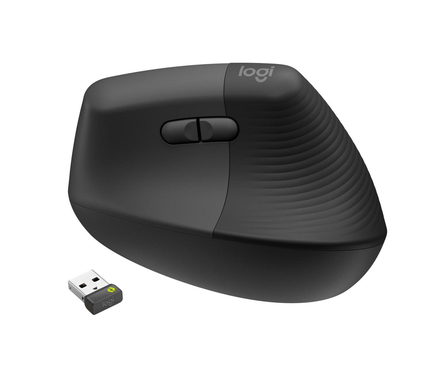 Logitech Lift for Business Ergonomische Maus – kabellos, vertikal, Logi Bolt USB-Empfänger, schwarz