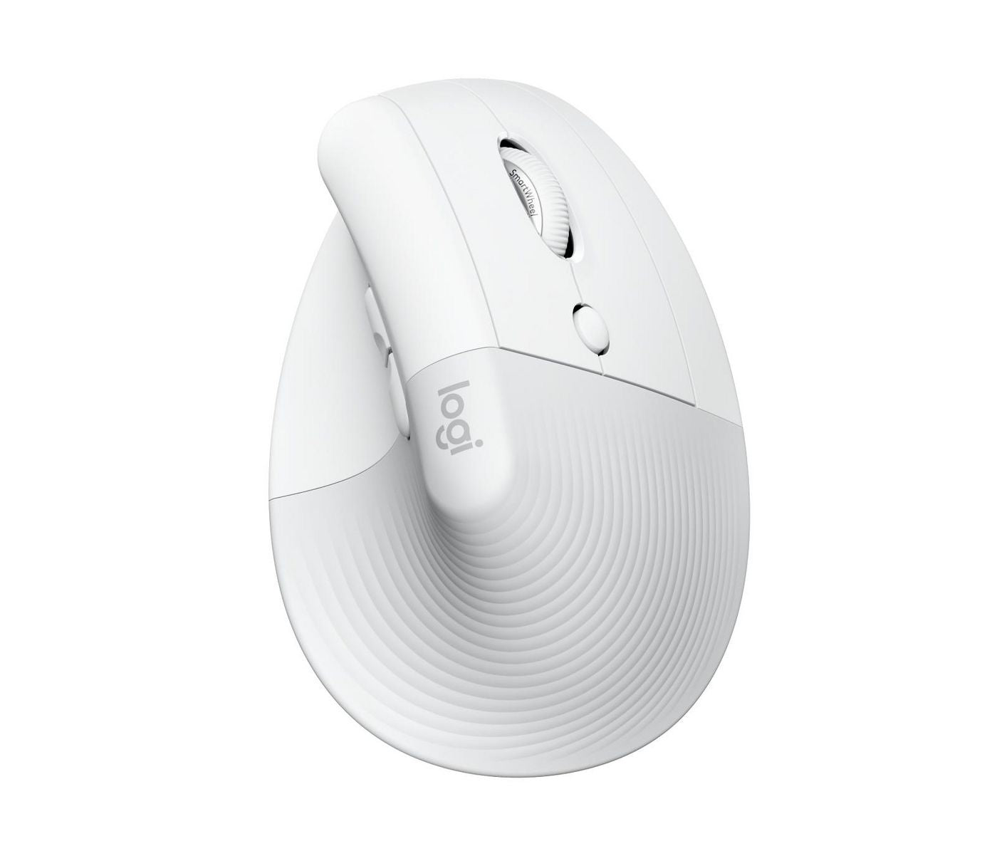 Logitech Lift für Mac Ergonomische Maus – kabellos, Easy-Switch, aus recyceltem Material, weiss