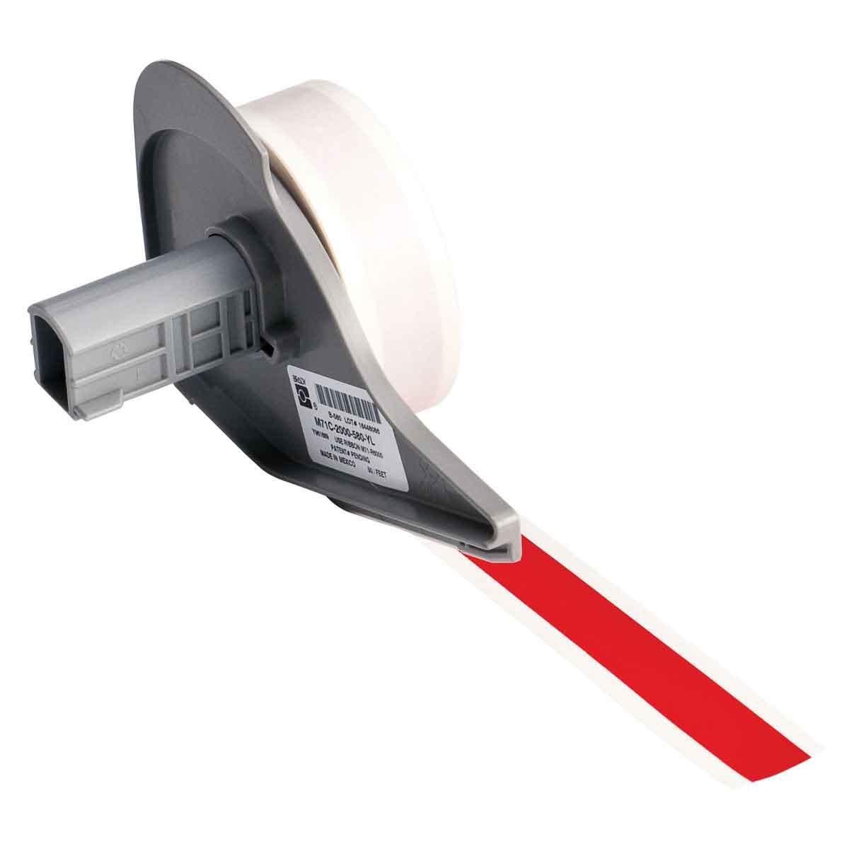 Brady Endlos-Etiketten 13 × 15,2 m – Vinyl, Rot – Permanent haftend – Thermotransfer – für BMP71/M710