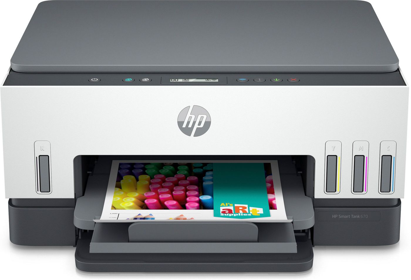 HP Smart Tank 670 – Farbiges Tintenstrahl-MFP A4, 3-in-1 – WLAN – 12 S./Min. S/W