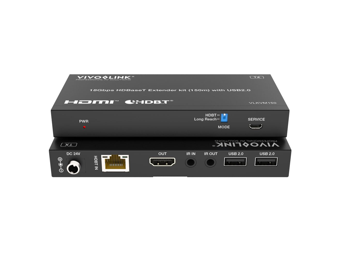 Vivolink VLKVM150 – KVM-Extender-Set HDBaseT – USB 2.0, bis 150 m