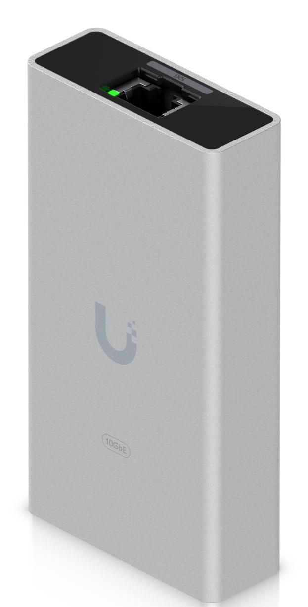 Ubiquiti Netzwerkadapter USB-C zu RJ-45 – 10 Gbit/s – für Windows, macOS, Linux – Schwarz/Grau