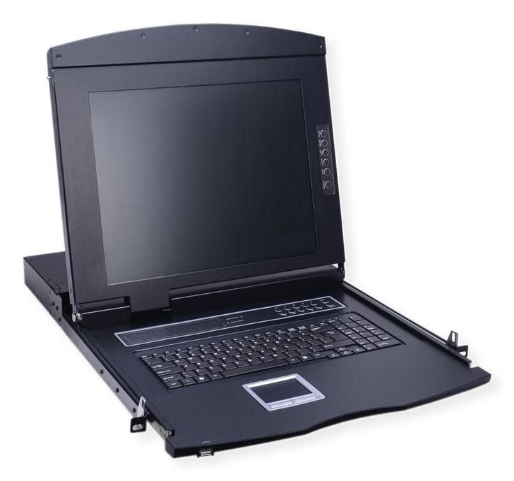 VALUE 17" Rack-LCD-Konsole – 1280 × 1024, VGA, USB 2.0, CH-Layout – 1U