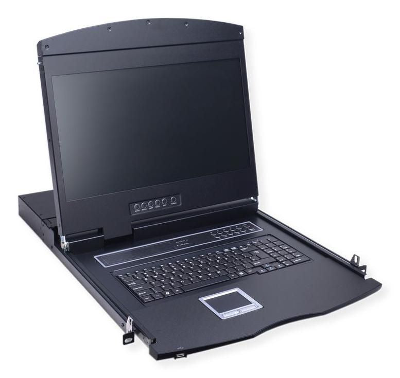 VALUE 19" Rack-LCD-Konsole – 1366 × 768, USB 2.0, CH-Layout – 1U
